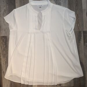 Calvin Klein Women's Blouse, Extra Large, White